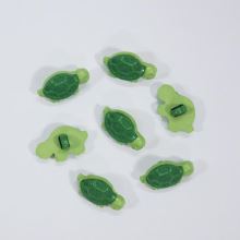 Gombík detský zelený, korytnačka, 18 mm