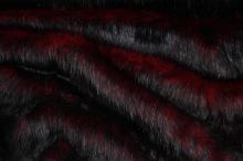 Umelá kožušina červeno-čierna š.150