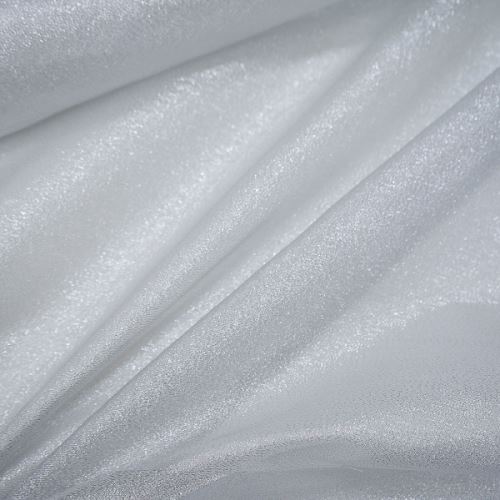 Metalická organza štříbrná, š.160