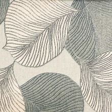 Dekoračná látka na záves šedé a béžové listy, š.150