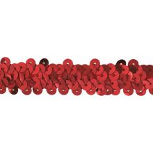 Flitrový elastický prýmek červený, 20mm