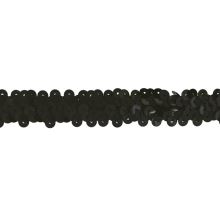 Flitrový elastický prýmek černý, 20mm