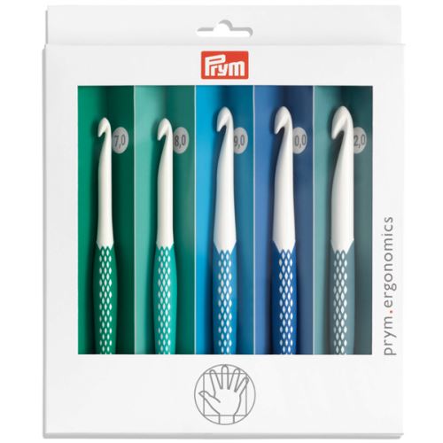 Sada ergonimických háčikov Prym, 7, 8, 9, 10, 12,0 mm