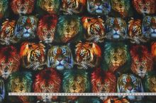 Úplet barevný, lev a tygr, š.160