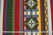 Tkanina barevná, indiánský vzor, š.155