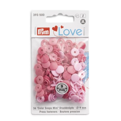 Patentky Prym Love guľaté "Color Snaps" 393500, 9 mm