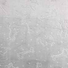 Flanel fleece šedý, ZOO, š.145