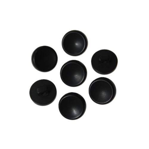 Gombík čierny K24-8, priemer 14 mm.