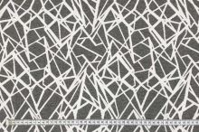 Úplet A0180 šedý kreš, bílý geometrický vzor, š.160