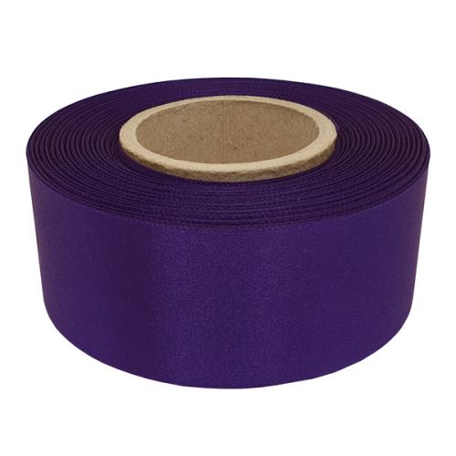 Stuha atlasová fialová, šírka 40mm