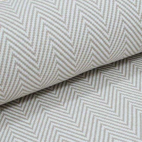 Kabátovina N6972, bielo-taupe cik cak, š.150