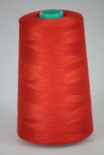 Nit KORALLI polyesterová 120, 5000Y, odstín 2420, červená-oranžová
