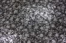 Flitre čierno-strieborné kvety š.130