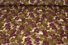 Šatovka béžovo-hnědá, fialový květ, š.145