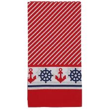 Dětský šátek červenobílý, námořnický vzor, 55x55cm