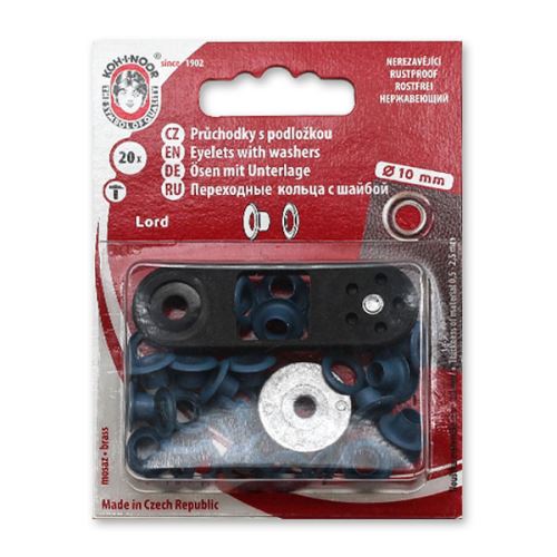 Priechodky s podložkou Ms, 10mm (v.5,5), modré, 20ks