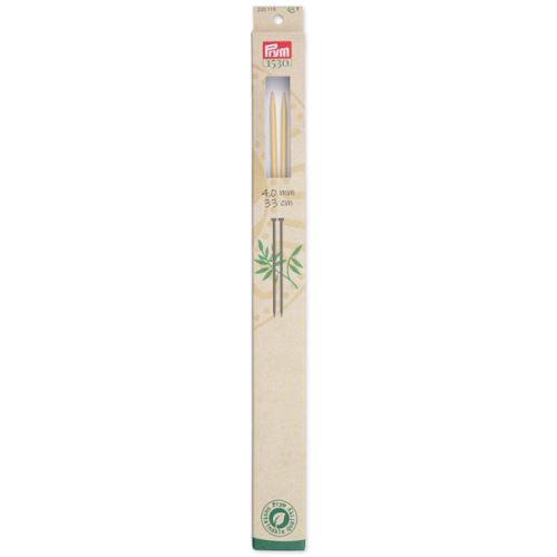 Rovné pletacie ihlice Prym bambusové 33 cm, veľkosť 4,0