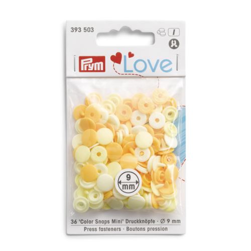 Patentky Prym Love guľaté "Color Snaps" 393503, 9 mm