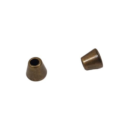Kovová koncovka staromosaz, průvlek 4 mm