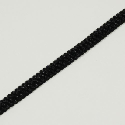 Prámik čierny s rokajlovou výšivkou š.1 cm