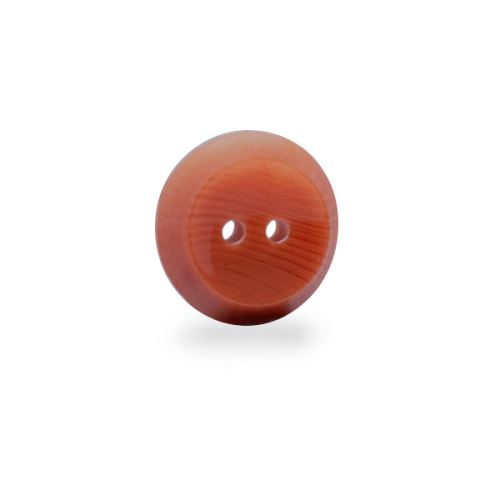 Knoflík 22mm, oranžový s mramorováním, lesklý