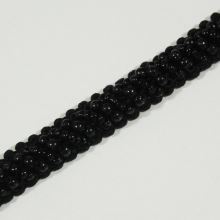 Prámik čierny s rokajlovou výšivkou š.1 cm