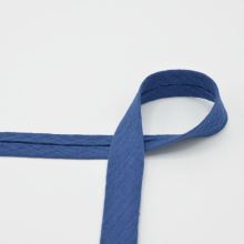 Šikmý proužek mušelínový, zažehlený, modrý 006, 20mm