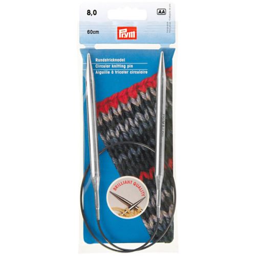Kruhové pletacie ihlice Prym 60 cm, veľkosť 8,0