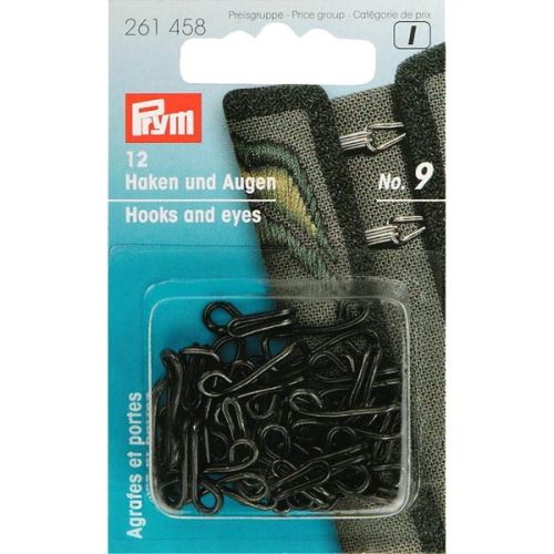 Zapínanie Prym 261458, háčik + očko, 9 mm
