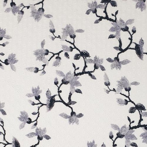 Madeira bílá, šedý květ, š.135/145