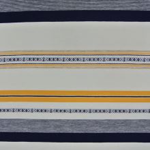 Úplet bílý, modré a žluté pruhy, š.180
