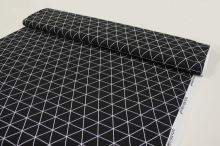 Úplet čierny, biely geometrický vzor, š.150