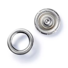 Druky Prym Jersey stříbrné, kroužek 18 mm, 6ks