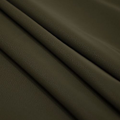 Koženka N6002 z rubu česaná khaki, drobný vzor, ​​š.140