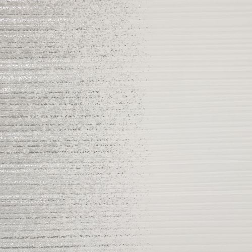 Tylové plisé bílé, stříbrná bordura, š.145