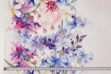 Kostýmovka N5924 BARBIE lila, kvetinová bordúra, š.145