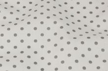 Bavlna bílá, šedé puntíky, š.140