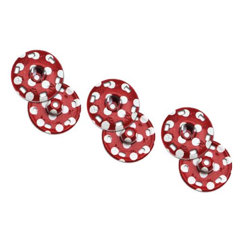 Gombíky stláčacie, patentky v.8/21mm, 3ks/biele bodky na červené