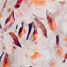 Úplet B0272 púdrový, maľované kvety, š.165