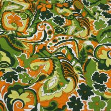Lehátkovina oranžovo-zelené květy, š.155