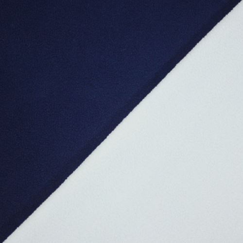Fleece oboustraný, modro-bílý, š.145