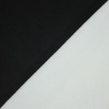 Fleece obojstranný, čierno-krémový, š.145