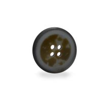 Knoflík 20mm, bílý s šedým perleťovým okrajem, lesklý (1)