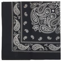 Dětský šátek černý, kašmírový vzor, 55x55cm