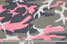 Úplet 6-12522 růžovo-šedý army vzor, š.180