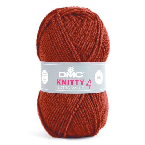 Priadza KNITTY 4 50g, oranžová - odtieň 700