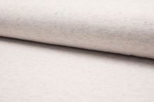 Teplákovina počesaná bílá melanž, barevné tečky, š.155