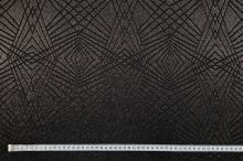 Samet černý, vypalovaný geometrický vzor, š.150