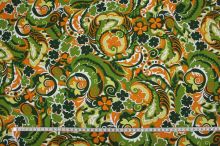 Lehátkovina oranžovo-zelené květy, š.155
