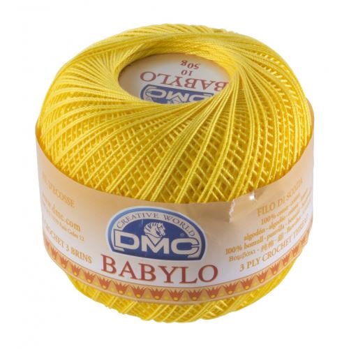Priadza Babylo 50g, sila 10, žltá - odtieň 973